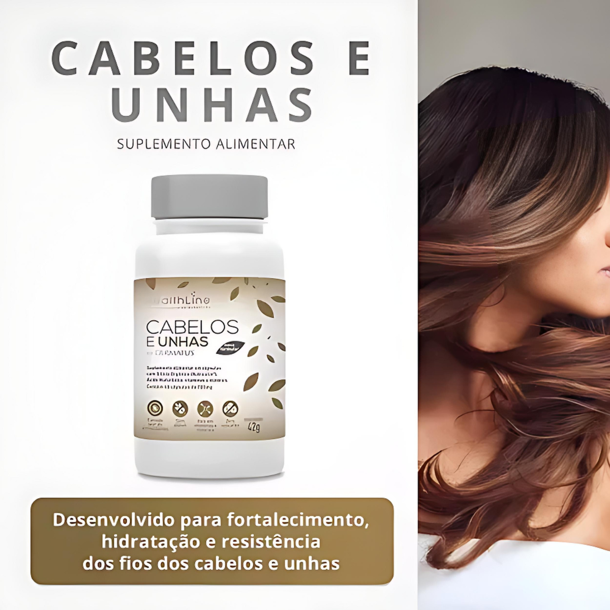 Kit em Dobro Cabelos e Unhas - HEALTHLINE | Suplementos e Nutracêuticos