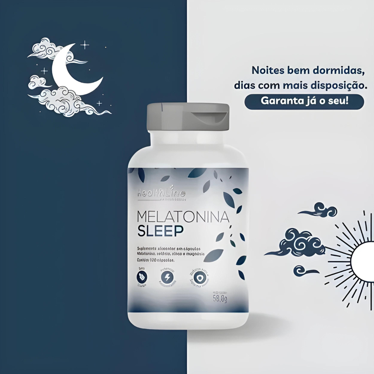 Melatonina Sleep - HEALTHLINE | Suplementos e Nutracêuticos