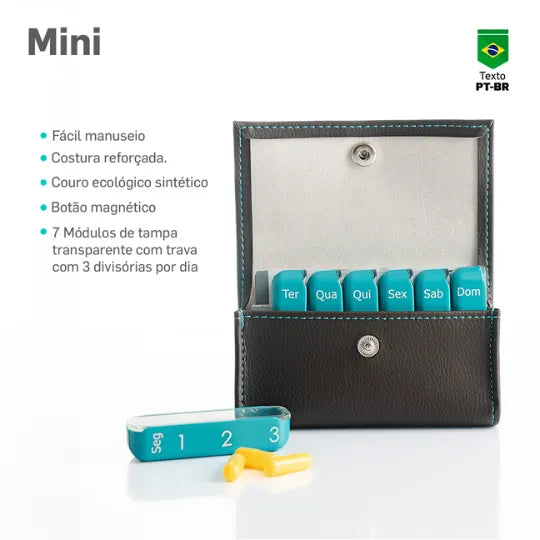 Porta Comprimidos PILBOX® Mini - Cor Chocolate