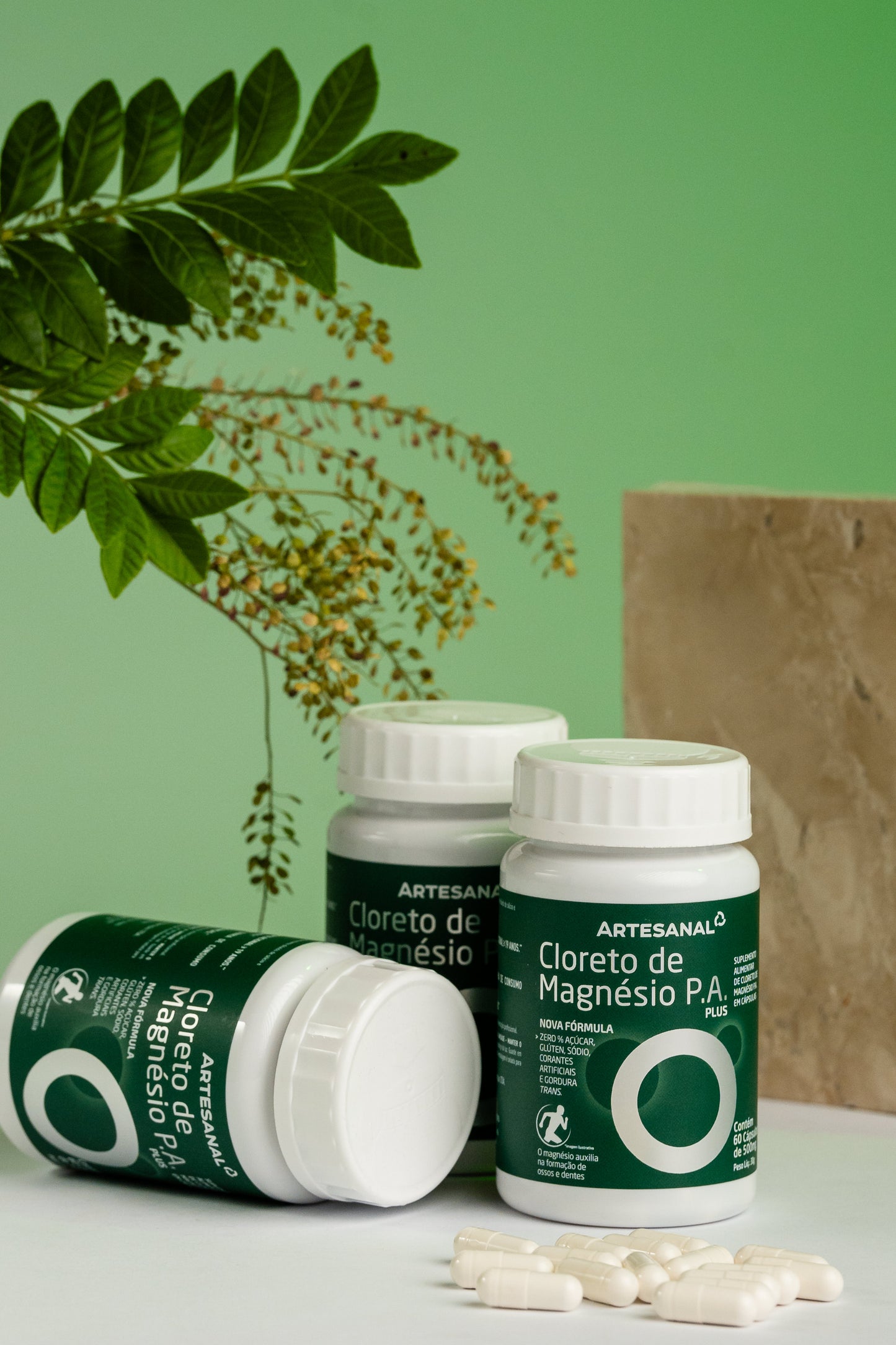 Cloreto de Magnésio P.A. Artesanal 500mg - 60 caps - HEALTHLINE | Suplementos e Nutracêuticos