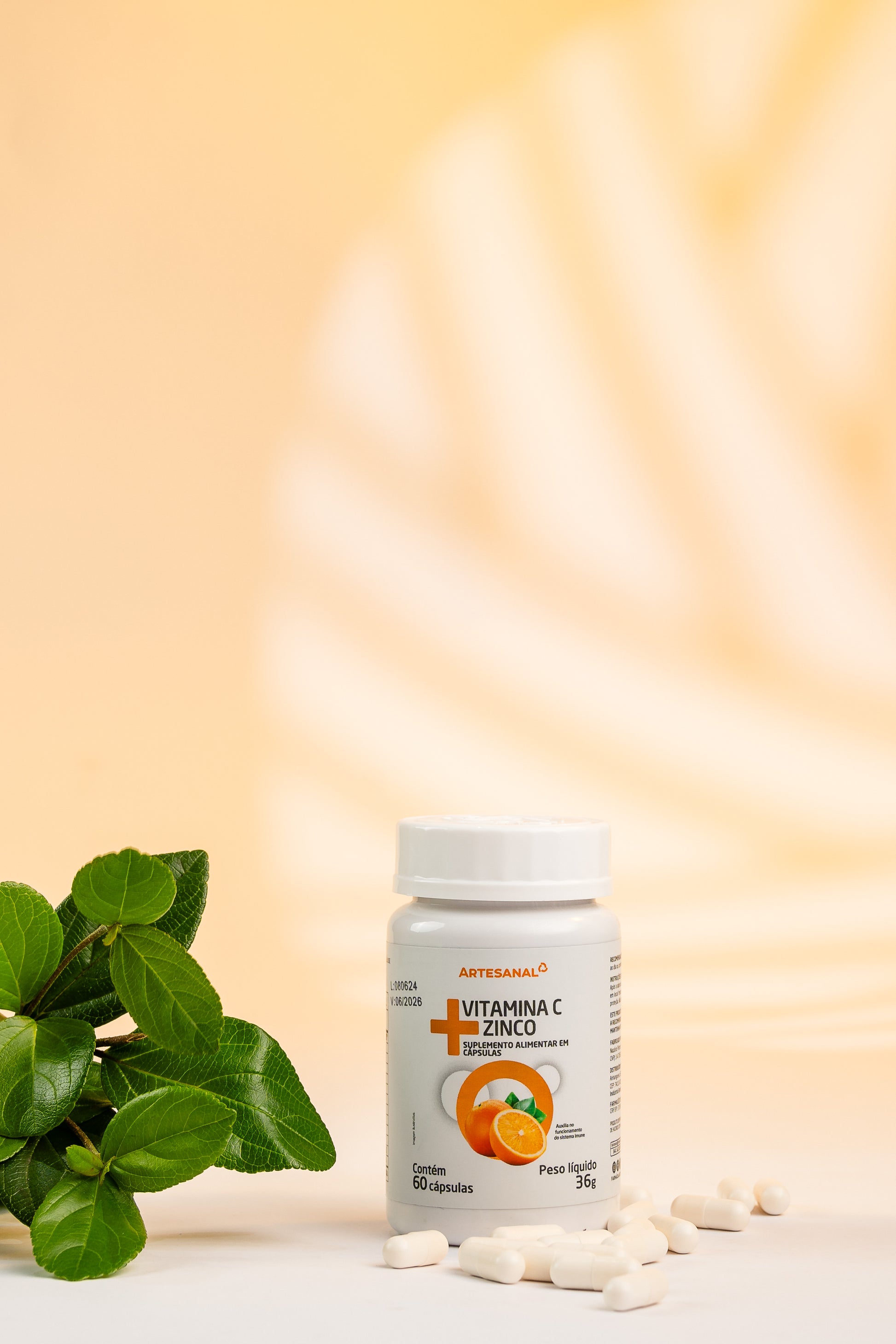 Vitamina C + Zinco - 60 cápsulas - HEALTHLINE | Suplementos e Nutracêuticos