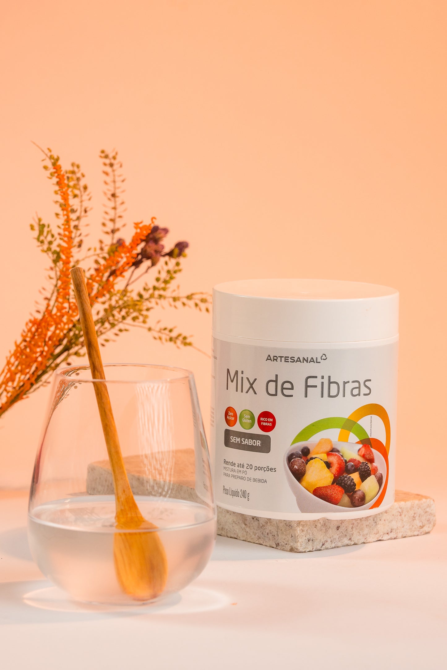 Mix de Fibras (4 Fontes de Fibras) - 240g - Sabor Natural - HEALTHLINE | Suplementos e Nutracêuticos