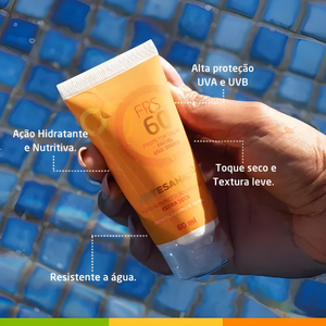 Filtro Solar Facial FPS 60 Toque Seco - 60ml - UN - HEALTHLINE | Suplementos e Nutracêuticos