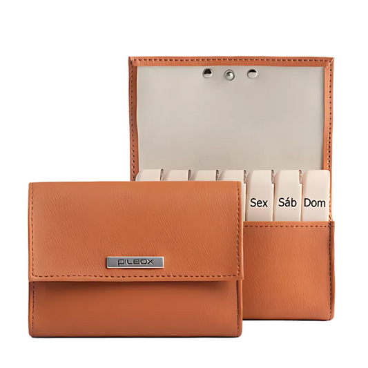 Porta Comprimidos Pilbox® Liberty - Tamanho Médio Castanho
