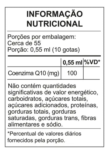 Yosen Coenzima Q10 COQ10 em Gotas 30ml Sabor Neutro