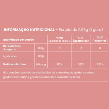 Vitamina Yosen B12 Líquida Metilcobalamina Ydrosolv 30ml - Sem Sabor