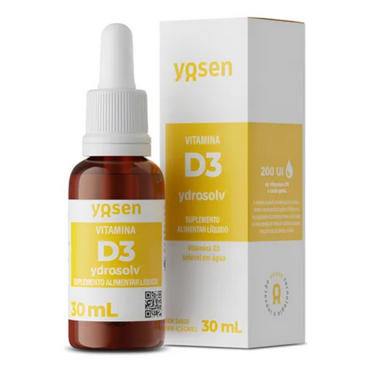 Vitamina D3 Líquida Alta Absorção Yosen 30ml Sistema Imune Sem Sabor
