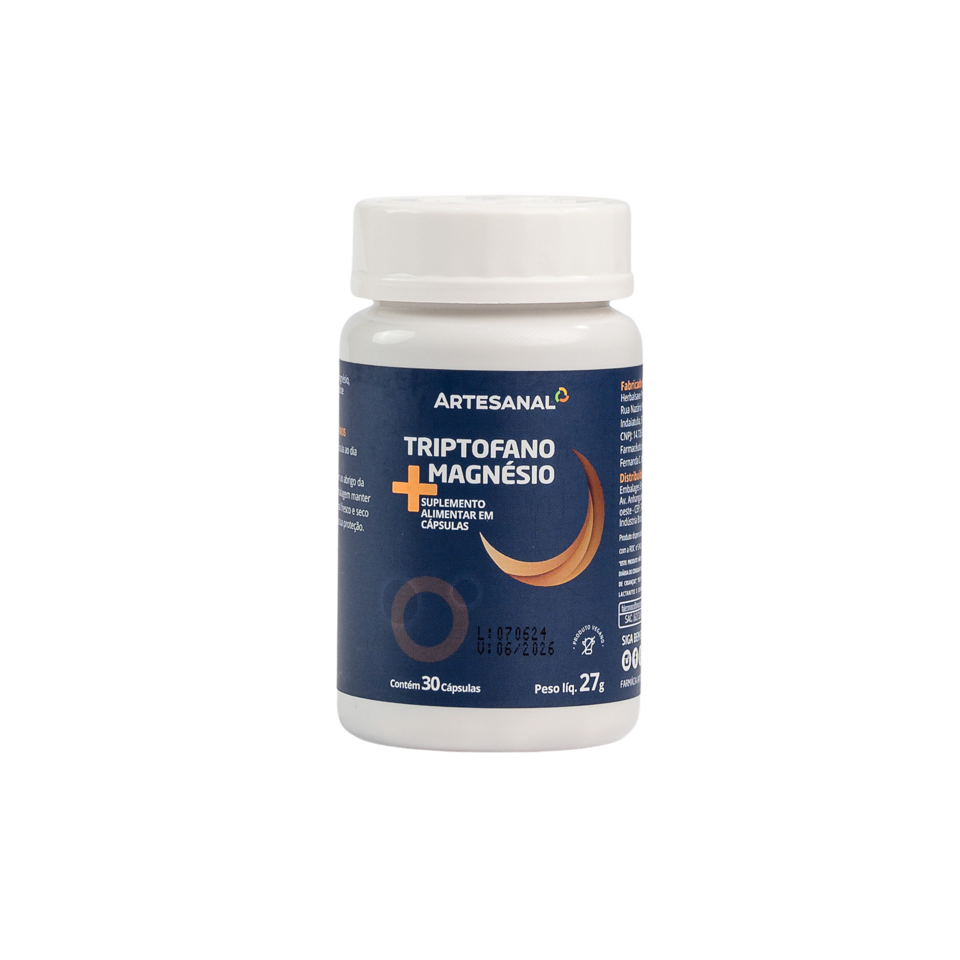 Triptofano + Magnésio - 30 cápsulas - HEALTHLINE | Suplementos e Nutracêuticos