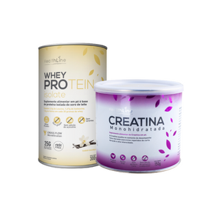 Kit Força e Massa (Creatina + Whet Protein - HEALTHLINE | Suplementos e Nutracêuticos