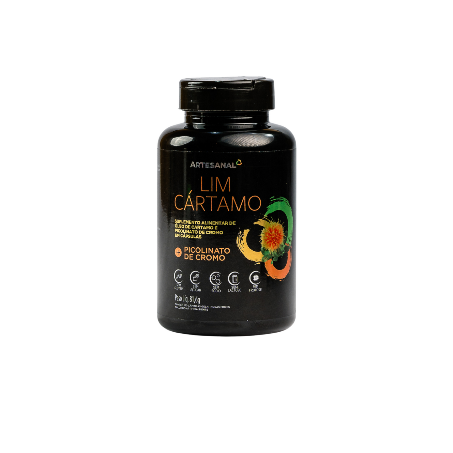 Lim Cártamo + Picolinato de Cromo 500mg - 120 Cápsulas - HEALTHLINE | Suplementos e Nutracêuticos