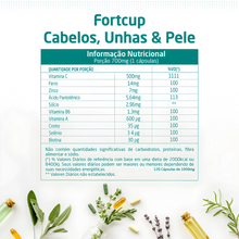 Carregar imagem no visualizador da galeria, Kit Vitamina Cabelos E Unhas Fortcup 60 Capsulas - Premium - HEALTHLINE | Suplementos e Nutracêuticos
