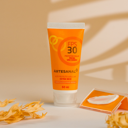 Filtro Solar Facial FPS 30 Toque Seco - 60ml - UN - HEALTHLINE | Suplementos e Nutracêuticos