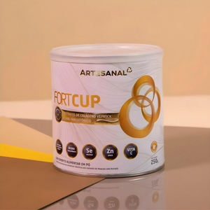 Colágeno Verisol + Ácido Hialurônico Fortcup 250g Sabor Abacaxi Com Hortelã - HEALTHLINE | Suplementos e Nutracêuticos
