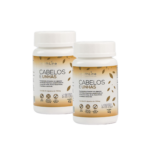 Kit em Dobro Cabelos e Unhas - HEALTHLINE | Suplementos e Nutracêuticos