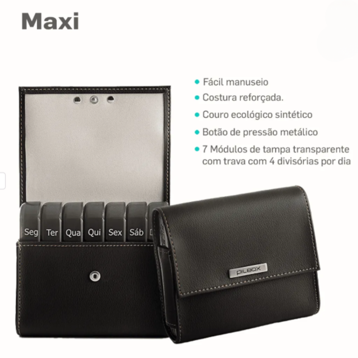 Porta Comprimidos Maxi - Tamanho Grande Chocolate