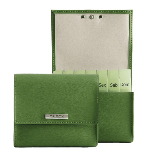 Porta Comprimidos Maxi - Tamanho Grande Verde