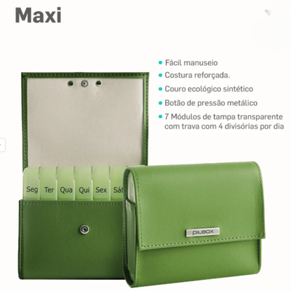 Porta Comprimidos Maxi - Tamanho Grande Verde