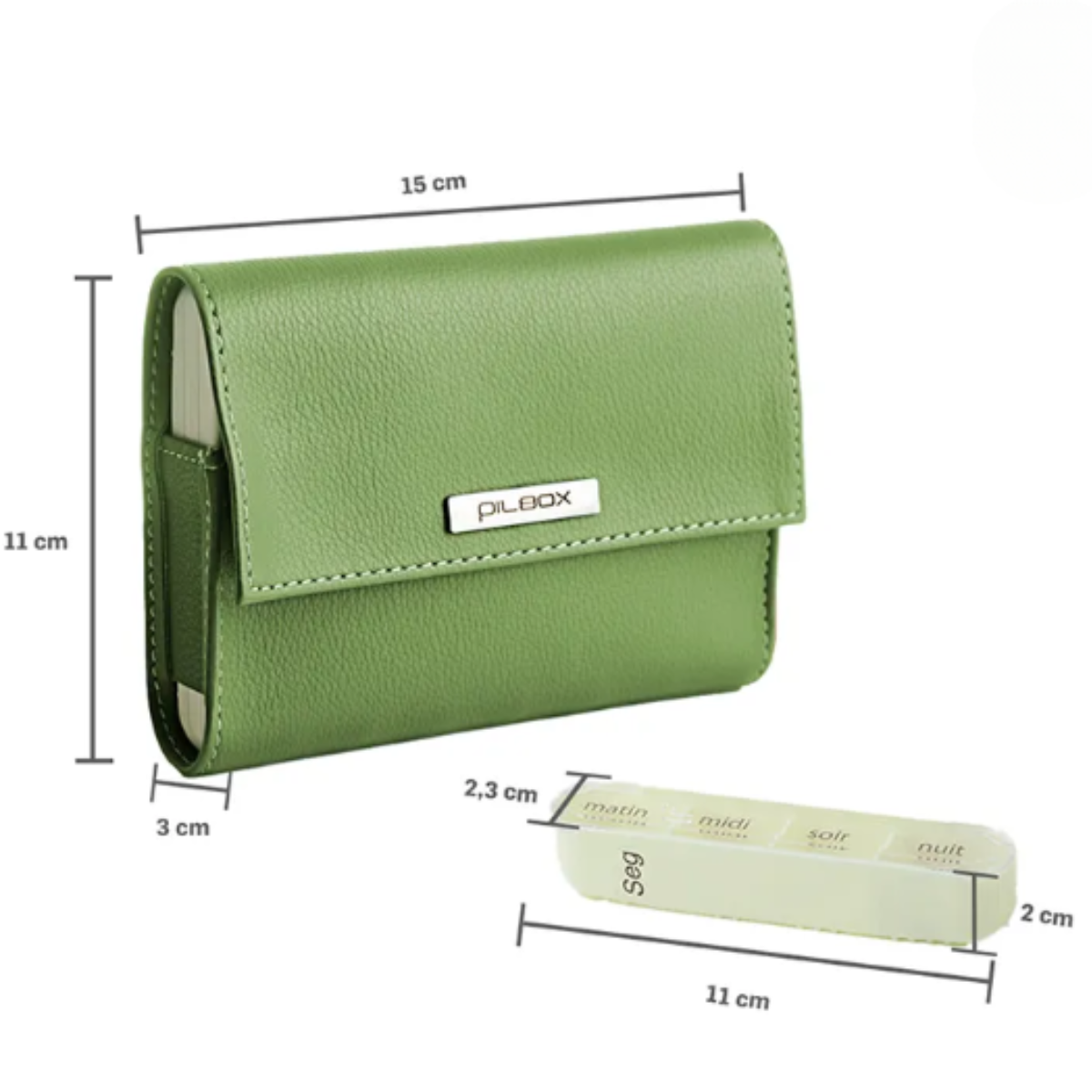 Porta Comprimidos Liberty - Tamanho Médio Verde
