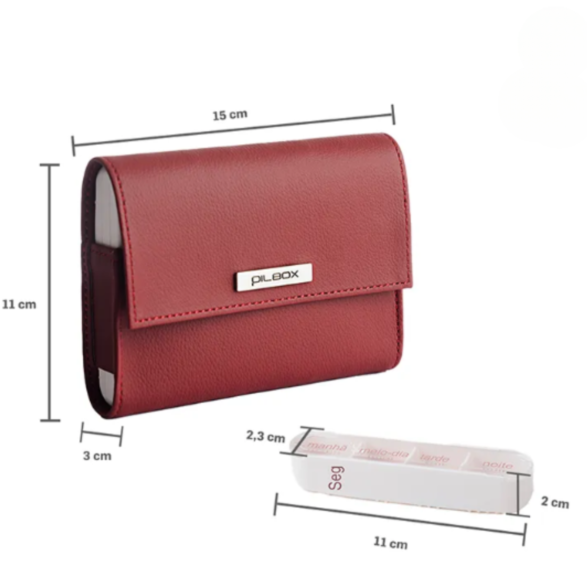 Porta Comprimidos Liberty - Tamanho Médio Vermelho