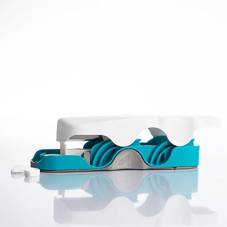 Cortador De Comprimidos Pilbox Cutter Cor Azul