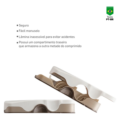 Cortador De Comprimidos Pilbox Cutter Cor Cinza