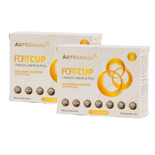 Carregar imagem no visualizador da galeria, Kit Vitamina Cabelos E Unhas Fortcup 60 Capsulas
