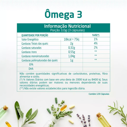 Kit em Dobro Ômega 3 - 33 EPA / 22 DHA - 120 Cápsulas - Selo de Qualidade IFOS - HEALTHLINE | Suplementos e Nutracêuticos