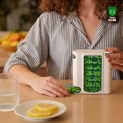 Porta Comprimidos Semanal Seven Pilbox - Pilbox 7 Compartimentos Grandes