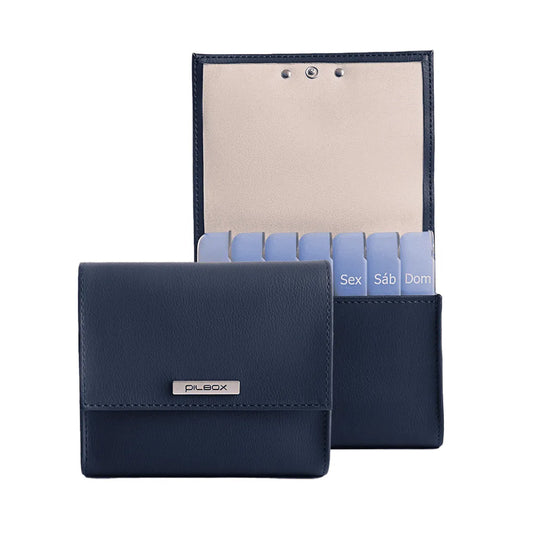 Porta Comprimidos Maxi - Tamanho Grande Azul Marinho