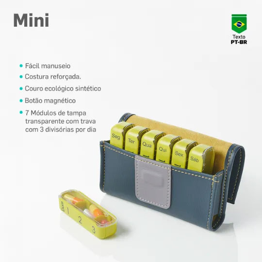 Porta Comprimidos PILBOX® Mini - Cor Ardósia