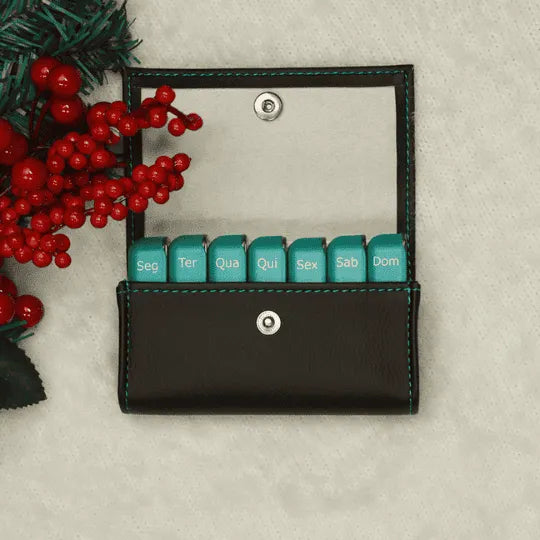 Porta Comprimidos PILBOX® Mini - Cor Chocolate
