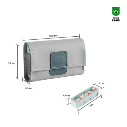 Porta Comprimidos PILBOX® Mini - Cor Cinza