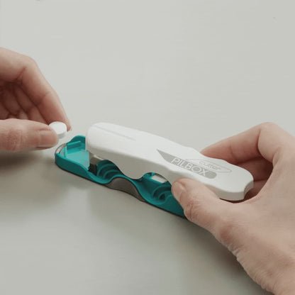 Cortador De Comprimidos Pilbox Cutter Cor Azul