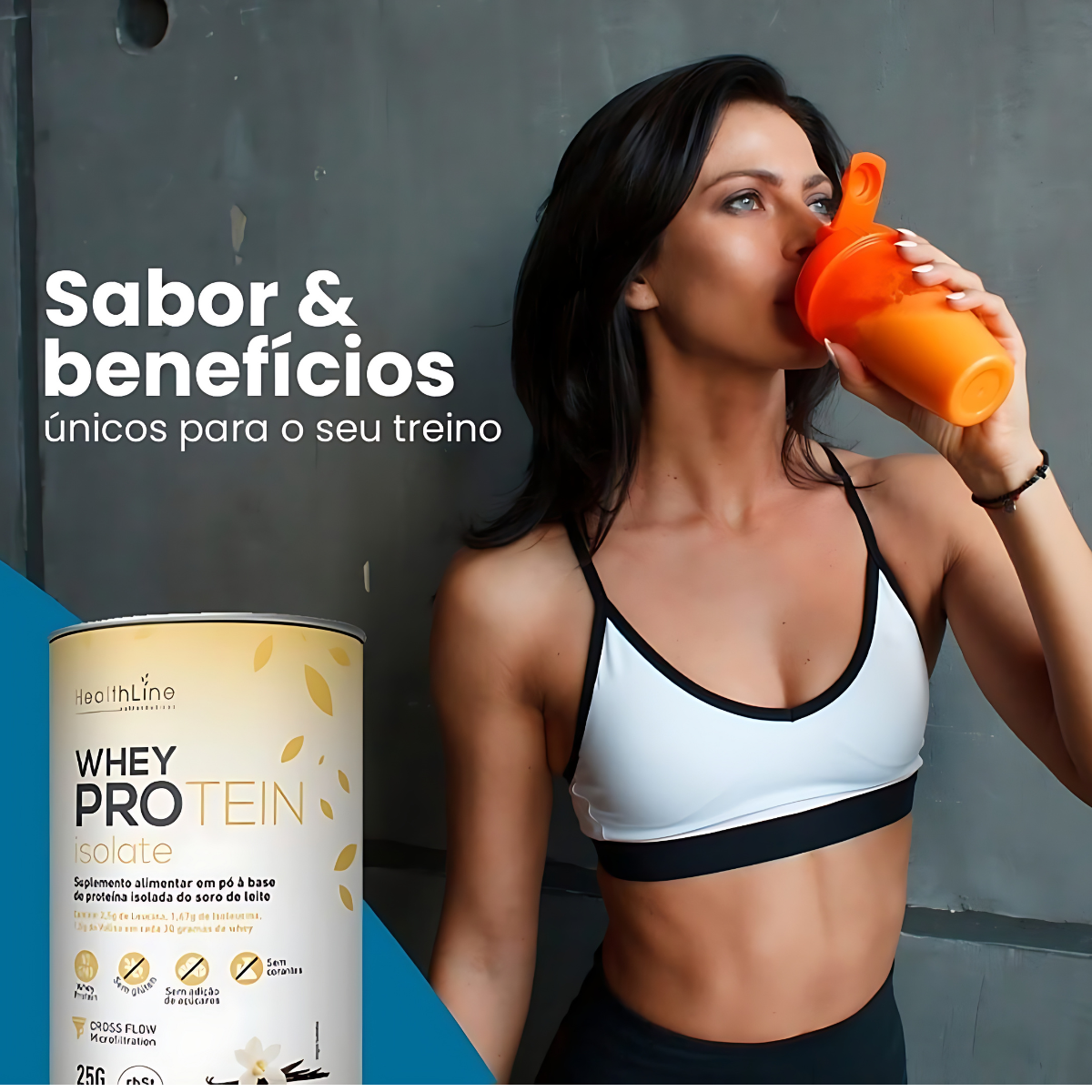 KIT 1 - BCAA + WHEY PROTEIN - HEALTHLINE | Suplementos e Nutracêuticos